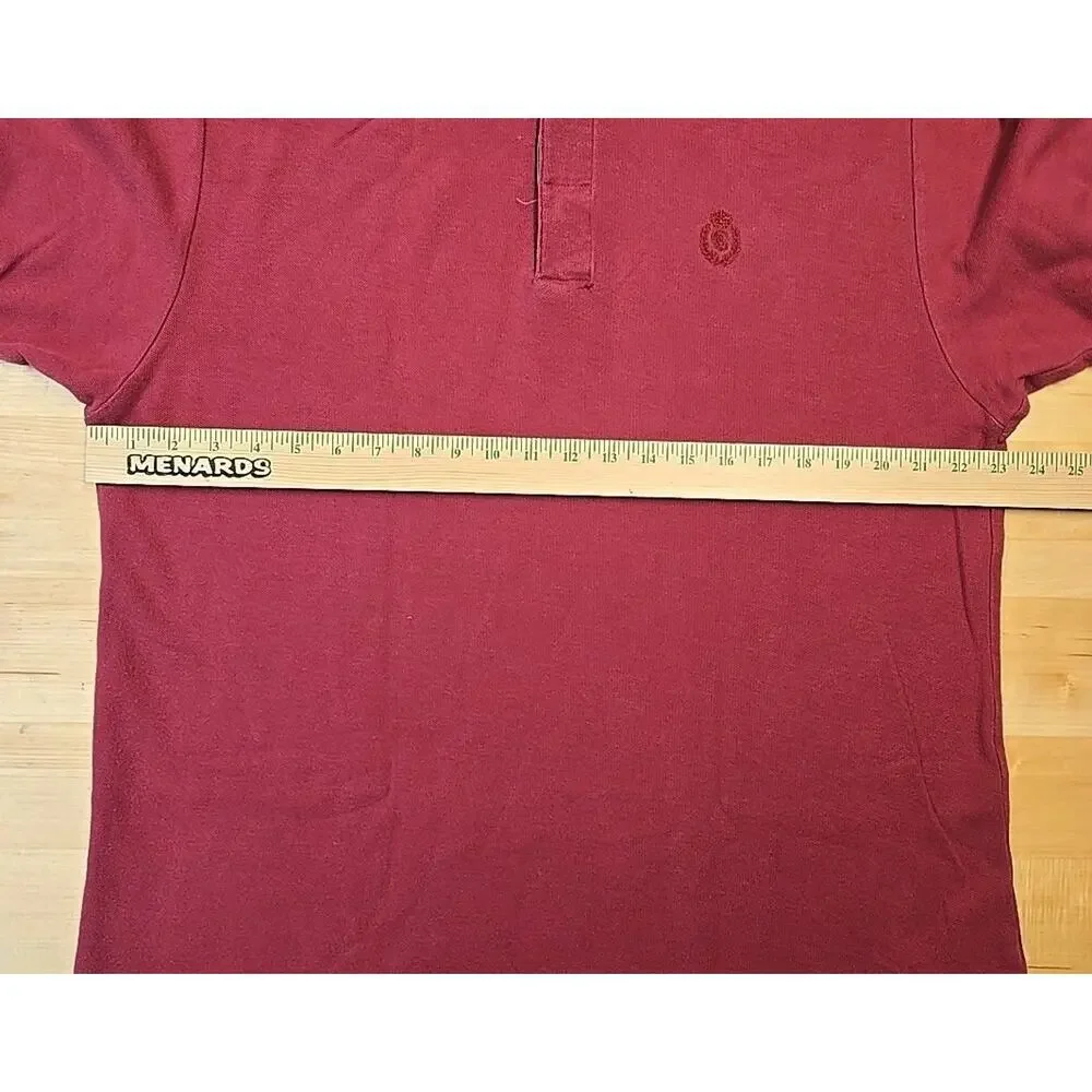 Vintage Ralph Lauren Chaps Polo Shirt Men Size Large Red 100% Cotton 80s 90s Y2K